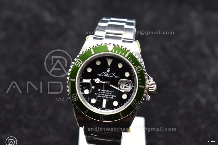 Green LV V2 Submariner Steel Bracelet Best ARF1:1 Edition SH3135 16610 SS on 904L 0124